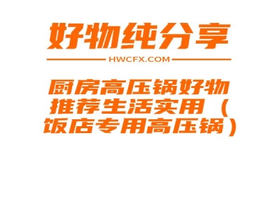 厨房高压锅好物推荐生活实用（饭店专用高压锅）