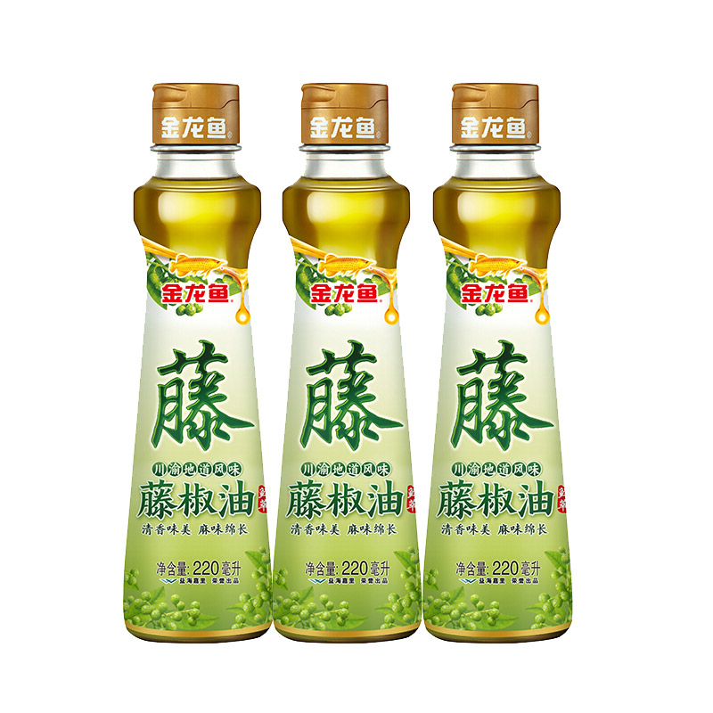 金龙鱼藤椒油瓶装220ml*3