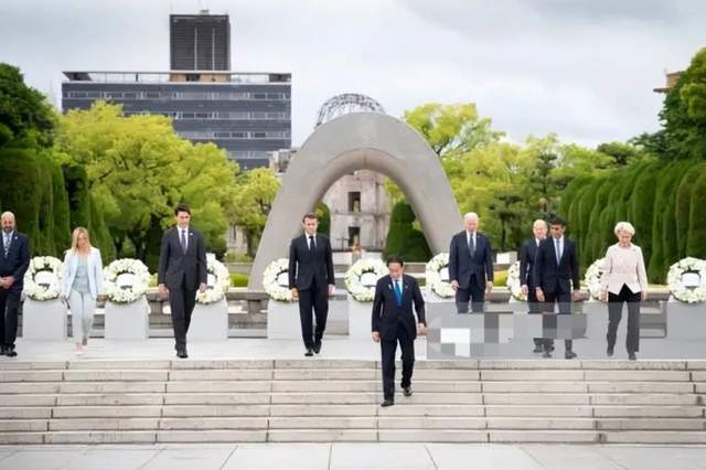 日本广岛G7首日大合影来啦！坐大圆桌吃午饭，意大利女总理美出圈 图3