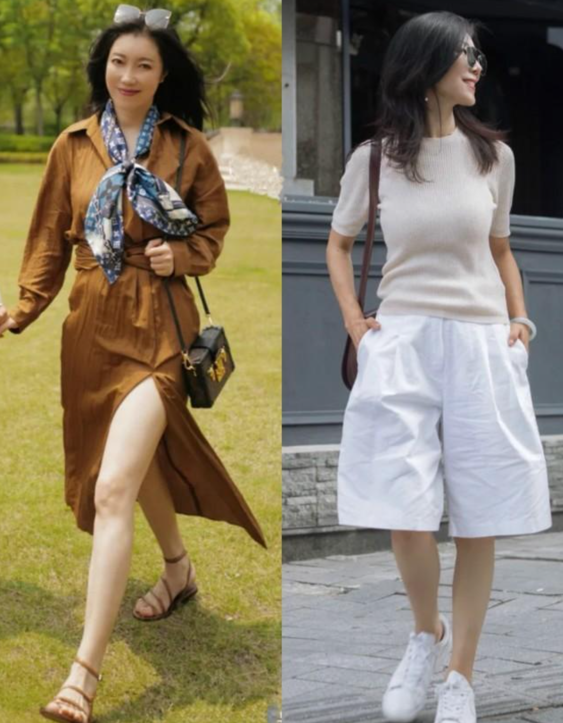 50岁左右的女人，切忌穿这2个颜色，多穿另外3个，既能显白又减龄 图7