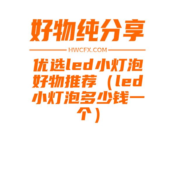 优选led小灯泡好物推荐（led小灯泡多少钱一个）